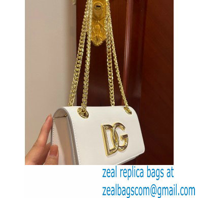 Dolce & Gabbana Calfskin 3.5 Chain phone bag White - Click Image to Close